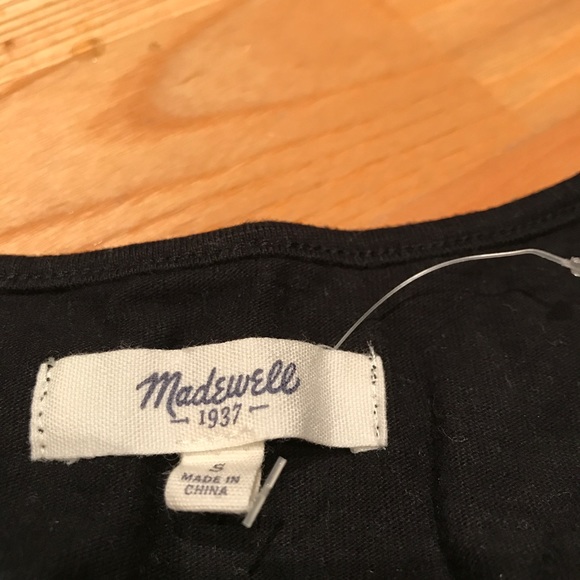 Madewell Black Split-back Tank - Picture 2 of 3